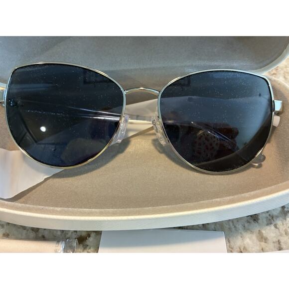 Michael Kors Sunglasses MK1162 LANIKAI Cat Eye Metal Silver Frame New - Picture 1 of 5